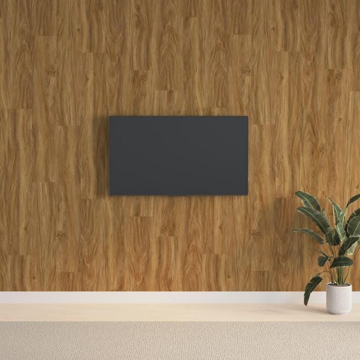vidaXL Wandpanelen houtlook 2,06 m² PVC bruin, Doe-het-zelf en Bouw, Platen en Panelen, Nieuw, Verzenden