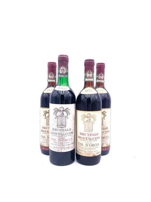 1966, 1977, Ris. 1978 x2 Col dOrcia - Brunello di, Verzamelen, Wijnen