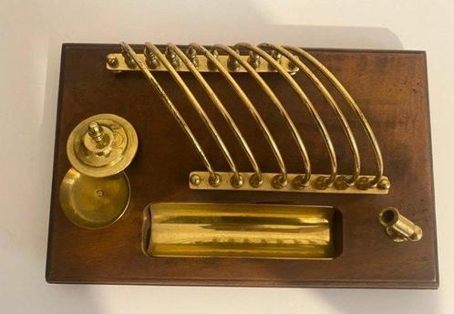 Schrijfhelling - Verguld messing - Inktpot en brievenbodes, Antiek en Kunst, Curiosa en Brocante
