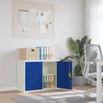 vidaXL Archiefkast 90x40x70 cm staal lichtgrijs en blauw, Huis en Inrichting, Kasten | Overige, Verzenden, Nieuw