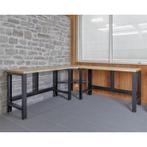 Werkbank hoekopstelling met hardhouten werkblad OPRUIMING, Ophalen of Verzenden