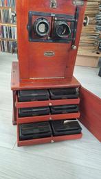 ICA Multiplast stereo viewer + ca. 270 plaatjes van glas, Audio, Tv en Foto, Nieuw