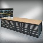 Datona Werkbank PRO - eiken werkblad - 72 lades - 400 cm -, Doe-het-zelf en Bouw, Werkbanken, Ophalen of Verzenden, Nieuw