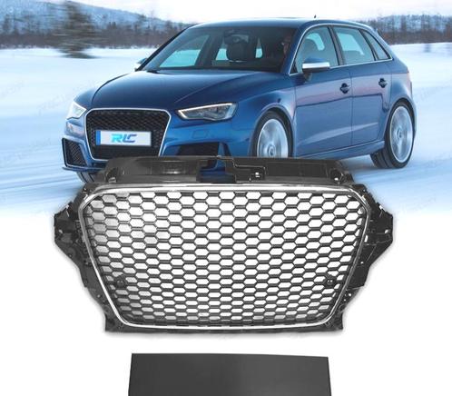 CALANDRE AUDI A3 8V 12-16 LOOK RS3 NOIR CHROMÉ, Auto-onderdelen, Carrosserie, Verzenden