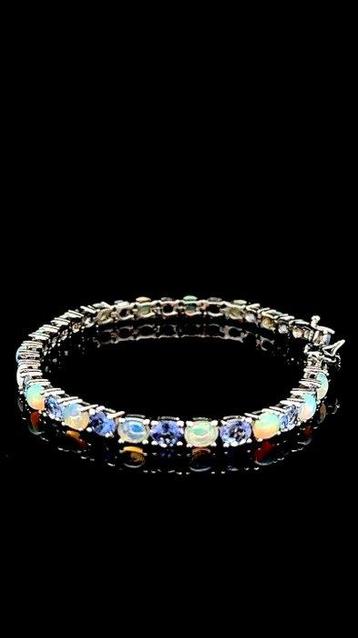 Zonder Minimumprijs - Armband Zilver - 14.00ct. tw. Opaal - beschikbaar voor biedingen