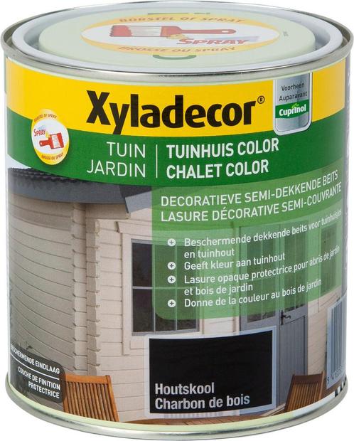 NIEUW - Xyladecor Tuinhuis Color, houtskool - 1 l, Bricolage & Construction, Bois & Planches, Envoi