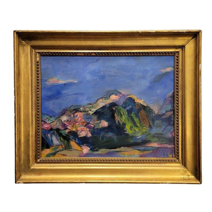Mathilde de Boisboissel (1945) - Paisaje montañoso, Antiek en Kunst, Kunst | Schilderijen | Klassiek