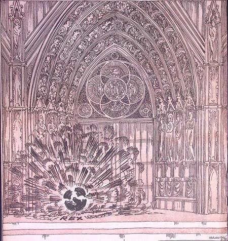 Spotprent over de Belgische fascistische partij Rex, Antiek en Kunst, Kunst | Litho's en Zeefdrukken, Verzenden