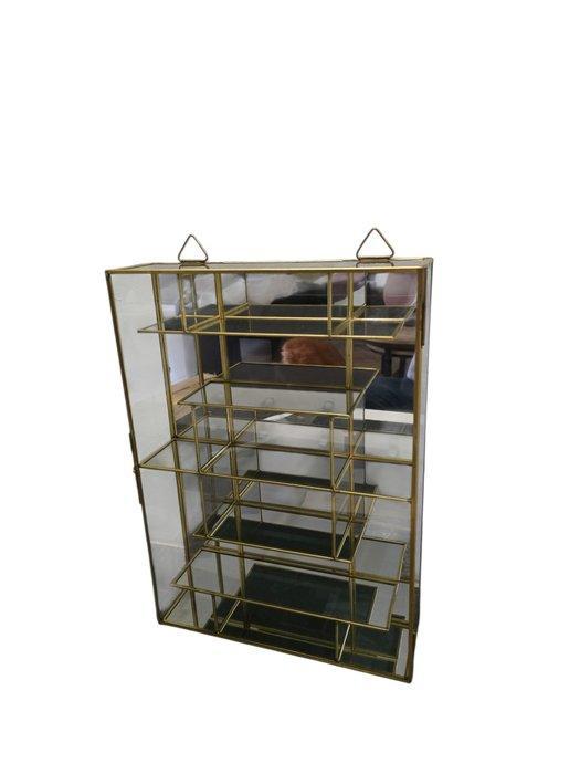 Vitrinekast - Glas, Messing, Antiek en Kunst, Kunst | Designobjecten