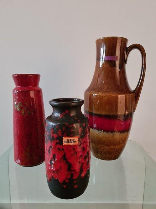 West Germany - Vases (3) - Céramique, Antiquités & Art, Antiquités | Verre & Cristal