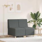 vidaXL Modulaire Sofa Eenheid Armless 2 pcs Donkergrijs, Huis en Inrichting, Verzenden, Nieuw