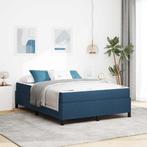 vidaXL Boxspring bed Blauw en Zwart 140 x 200 cm, Huis en Inrichting, Slaapkamer | Bedden, Verzenden, Nieuw