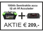 Combi Platinum 100ah semitraktie accu + 10ah Lader, Auto-onderdelen, Accu's en Toebehoren, Nieuw