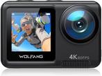 WOLFANG GA420 - Action Camera 4K 60FPS 24MP - Onderwater tot, Verzenden, Nieuw