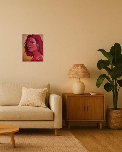 Stephanie van der Klooster - Gazing in red, Antiek en Kunst, Kunst | Schilderijen | Modern