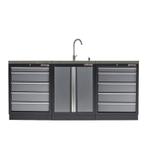 Werkbank set met MDF werkblad met RVS plaat omkleed - 10, Doe-het-zelf en Bouw, Ophalen of Verzenden, Nieuw