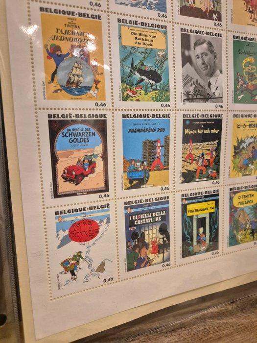 België 1907/2007 - Herdenkingsplaat Tintin – Hergé 1907–2007, Boeken, Stripverhalen