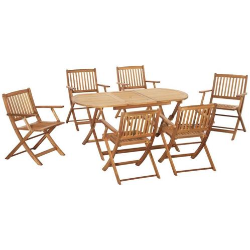 TRUUSK Zitgroep 7 Stuks. Opvouwbare Balkonset Eethoek Van Ma, Tuin en Terras, Tuinmeubel-accessoires, Verzenden