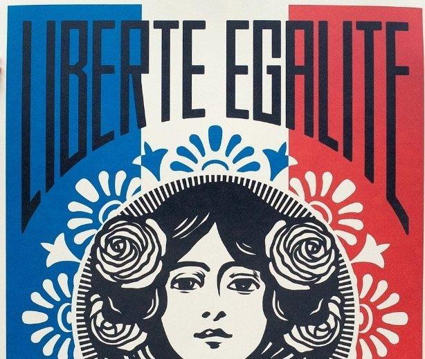Shepard Fairey (OBEY) - Liberté Égalité Fraternité, Antiek en Kunst, Kunst | Tekeningen en Fotografie