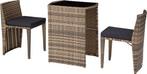 2dekans | tectake® - wicker bistroset, ruimtebesparend in, Tuin en Terras, Ophalen of Verzenden, Nieuw