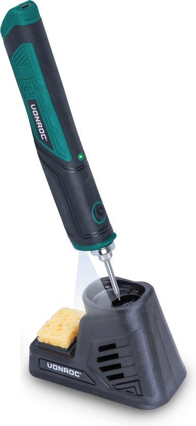 VONROC Soldeerbout 4V – Max. 450°C – Incl. Soldeerbouthouder, Doe-het-zelf en Bouw, Gereedschap | Overige machines, Ophalen of Verzenden