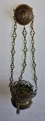 Lampe de sanctuaire - Plaqué or - Godslamp Belgique Raisins, Antiek en Kunst