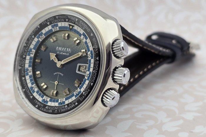 Dilecta - Besançon - GMT World Timer - Calendar - Sans Prix, Handtassen en Accessoires, Horloges | Heren