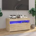 vidaXL Tv-meubel met LED-verlichting 75x35x40 cm sonoma, Huis en Inrichting, Kasten |Televisiemeubels, Verzenden, Nieuw