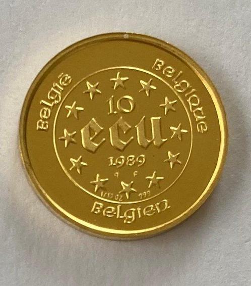 Belgique. 10 Ecu 1989 Charles-Quint 1/10 Gold .999, Postzegels en Munten, Munten | Nederland