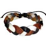 Fako Bijoux® - Armband - Leder - Gevlochten -, Handtassen en Accessoires, Armbanden, Verzenden, Nieuw