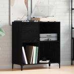 vidaXL Platenkast met plank Zwart eiken 84.5 x 38 x 89 cm, Verzenden, Nieuw