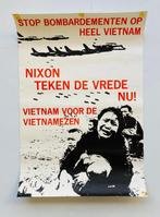 Onbekend - Vintage Vietnam war poster - Nixon teken de, Antiek en Kunst