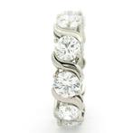 Zonder Minimumprijs - Ring Platina -  5.07ct. tw. Diamant, Handtassen en Accessoires, Ringen, Nieuw