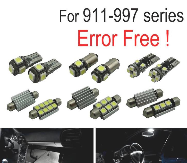 Kit 12 Ampoules Led Intérieur Pour Porsche 911 997 Carrera T, Auto-onderdelen, Verlichting, Verzenden