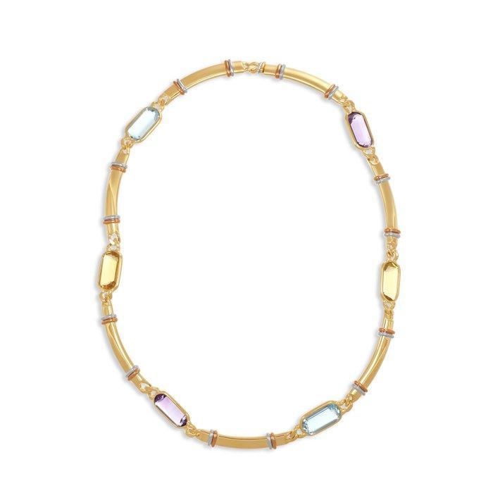 Halsketting - 18 karaat Geel goud - 28.50ct. tw. Topaas -, Handtassen en Accessoires, Kettingen