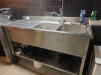 Inox dubbele spoeltafel, Ophalen, Nieuw in verpakking