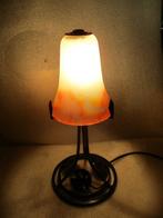 Müller Frères - Lamp - Art Déco. Tulpenvaas van glas,, Antiek en Kunst