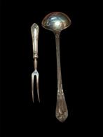 Bedruiplepel (2) - Zilver - zilveren bestek, Antiek en Kunst