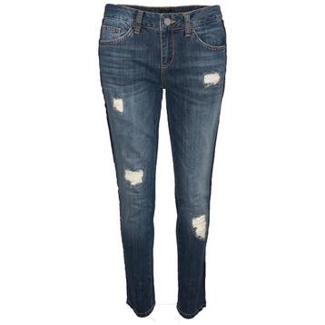 Liu Jo • blauwe slim fit jeans met beschadigingen • 28