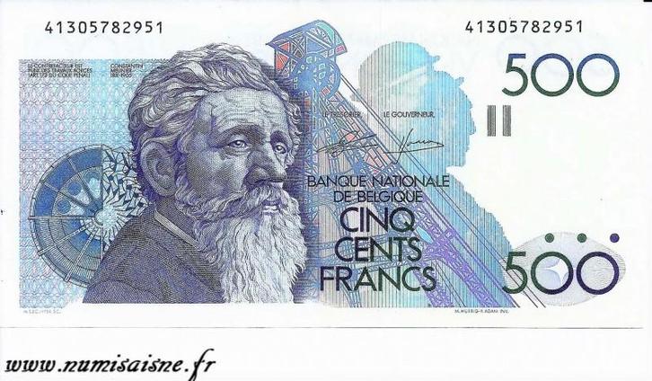 Ohne Jahr Belgique Belgie Pick 143 a 500 Francs ( 1982 19..., Postzegels en Munten, Bankbiljetten | Europa | Niet-Eurobiljetten