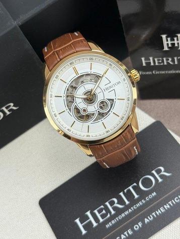 Heritor - Automatic Davies Semi-Skeleton - gold/brown -
