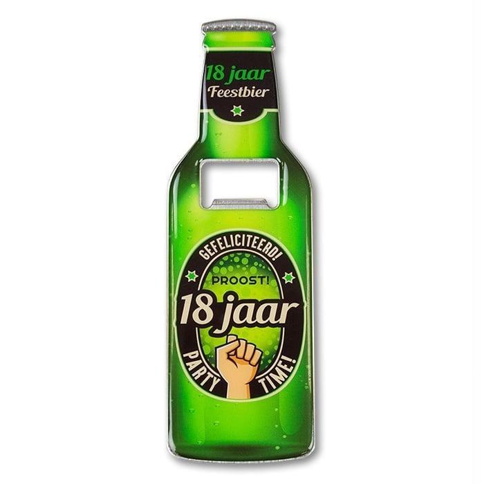 Bieropener 18 Jaar 18,5cm, Hobby en Vrije tijd, Feestartikelen, Nieuw, Verzenden