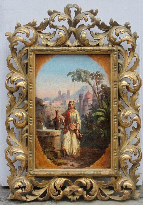 Nazarene School (XIX) - Rebecca by the well, Antiek en Kunst, Kunst | Schilderijen | Klassiek