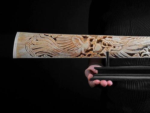 PAS DE PRIX DE RÉSERVE - Grand bec despadon patiné sculpté, Antiek en Kunst, Kunst | Designobjecten