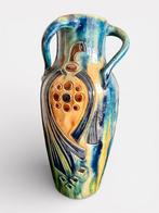 Vase - Jugendstil- 1900 1915 - Belgique - H37cm - Faïence