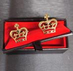 18 kt goud verguld - Manchetknopen - Kroon manchetknopen