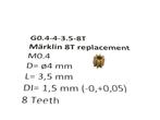 micromotor G0.4-4-3.5-8T tandwiel voor Marklin, Overige merken, Gelijkstroom, Verzenden, Overige typen
