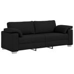 vidaXL 3-Zits Sofa Zwart 220 cm Stof, Huis en Inrichting, Verzenden, Nieuw