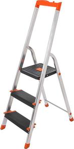 Tweedekans | SONGMICS ladder met 3 treden, aluminium ladder,, Doe-het-zelf en Bouw, Ladders en Trappen, Ophalen of Verzenden, Nieuw