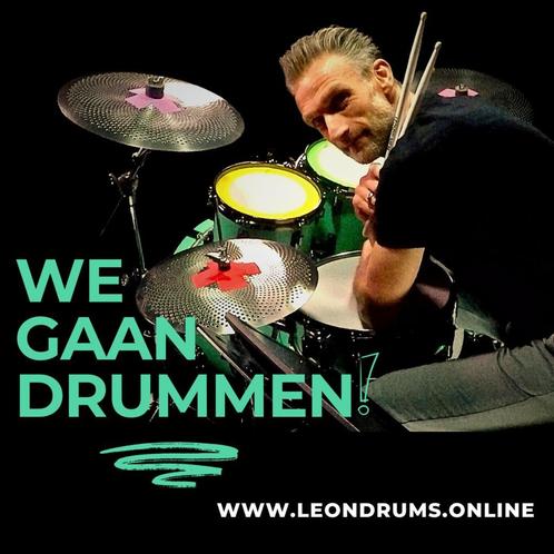 Drumles via internet- 1 wk GRATIS proberen stopt automatisch, Muziek en Instrumenten, Drumstellen en Slagwerk, Nieuw
